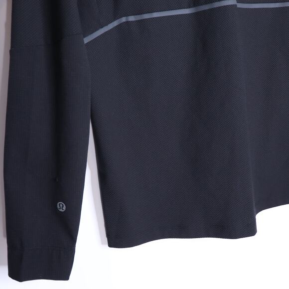 LULULEMON License to Train Half Zip Pullover Black Performance Jacket Men's S - Picture 6 of 8